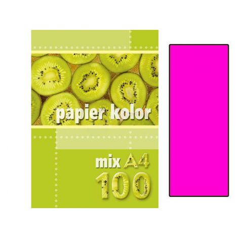 Papier ksero A4/100/80g Kreska różowy fluo